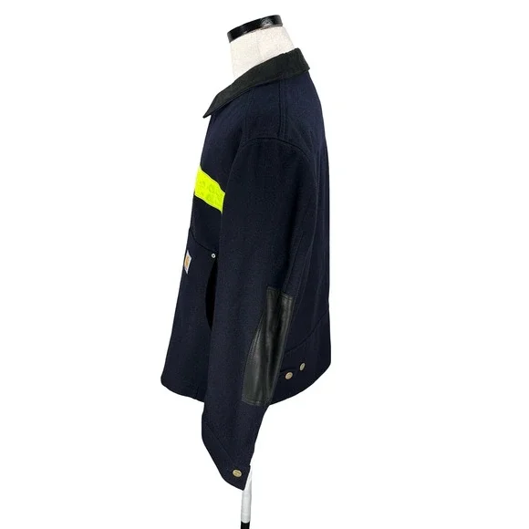 Carhartt Junya Watanabe Comme des Garçons Mens Blue Reflector Work Jacket Size M